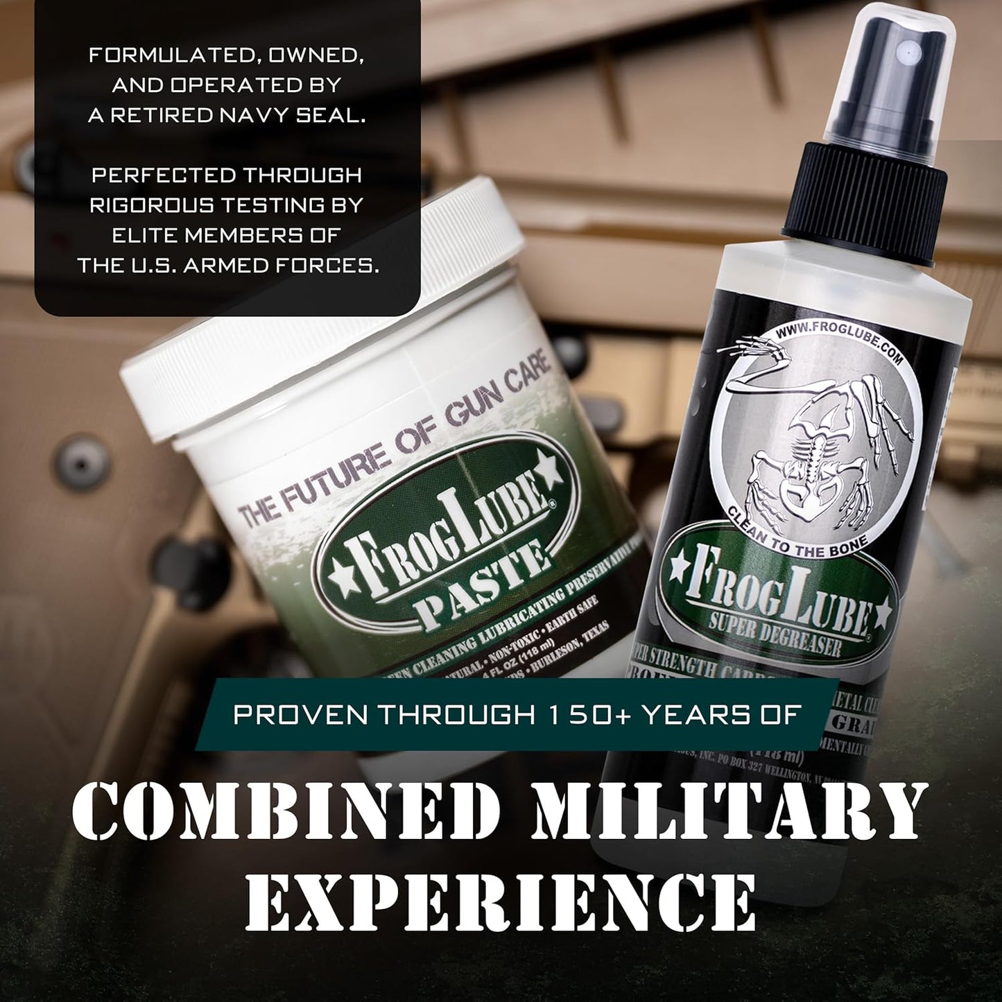 FrogLube C+LP Kit - Gun Lube and Cleaning Kit - Concentrated Gun Cleaning Spray for Heavy Carbon, Fouling, & Build Up - Metal Bonding Gun Lubricant Paste - Long-Lasting Lubrication & Protection