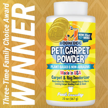 Bodhi Dog Carpet Powder Bundle - Three Scents - Fresh Linen + Teaberry + Cucumber Melon 20oz