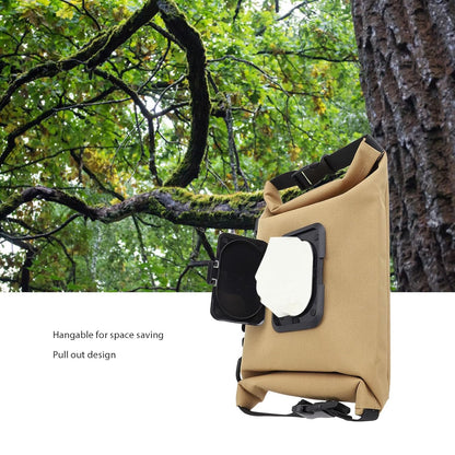 Large Capacity Canvas Portable Camping Wet Wipe Dispenser for Office Car Home Travel Hangable Wipe Holder (Camouflage Green)
