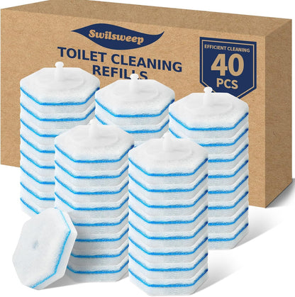 100 Count Toilet Bowl Wand Refills, Disposable Toilet Cleaner Refills, Disposable Wand Heads Compatible with Clorox and the Most Toilet Brushes