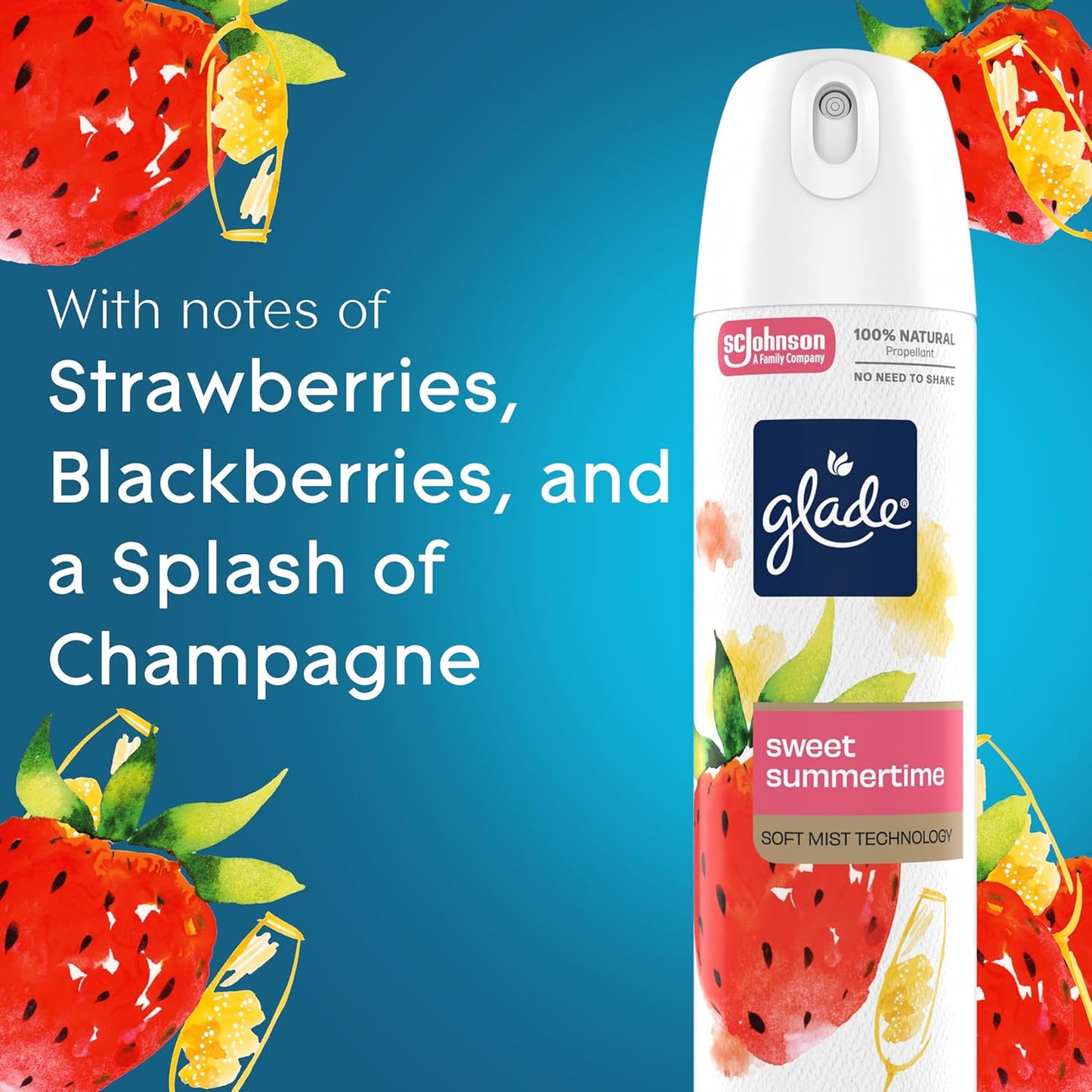 Glade Air Freshener Room Spray, Clean Linen Scent, Odor Fighting to Deliver Long Lasting Freshness, 7.3 Oz, 6 Count