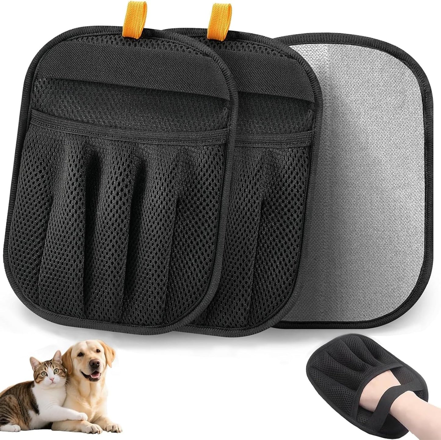 Carpet Rake for Pet Hair Removal - 3 in 1 Reusable Dog Cat Hair Remover Scraper with Adjustable Long Handle, Carpet Clean Brushes & Cat Dog Fur Rakes Scraper Broom for Couch, Rugs, Mats and Cars