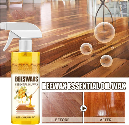Beeswax Wood Polish Spray, Beeswax Essential Oil Wax, Bees Wax Furniture Polishs And Cleaner, For Wooden Furniture And Floor, 120ml/4 Fl Oz (2PC)