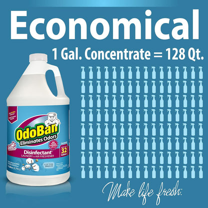 OdoBan Ready-to-Use Disinfectant and Odor Eliminator, Set of 3, 4 Ounce Travel Spray, 32 Ounce Spray, 1 Gallon Concentrate, Original Eucalyptus Scent