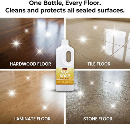 Scented Mop Soap - Premium Floor Cleaner Concentrate for Tile, Wood & Laminate, Streak-Free Low Foam Mopping Solution, Luxury Home Aromatherapy, 1L / 34.2 fl oz (Twilight Mist)