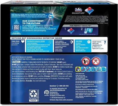 Finish - Quantum with Activblu Technology - 50ct - Dishwasher Detergent - Powerball - Ultimate Clean and Shine - Dishwashing Tablets - Dish Tabs-(Packaging May Vary)