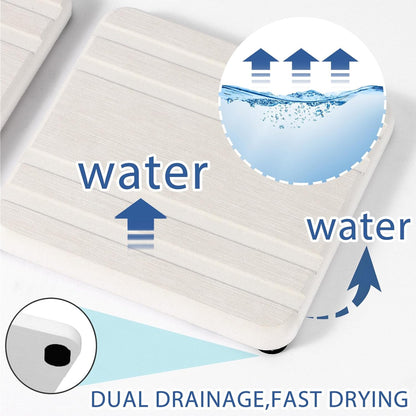 3PCS Water Absorbing Stone Tray, Fast Drying Stone Sink Tray, Stones Soap Trays, Water Absorbent Diatomite Trays, Diatomite Coasters for Kitchen Sink Bathroom Counter, Hand Soap Dish & Holders