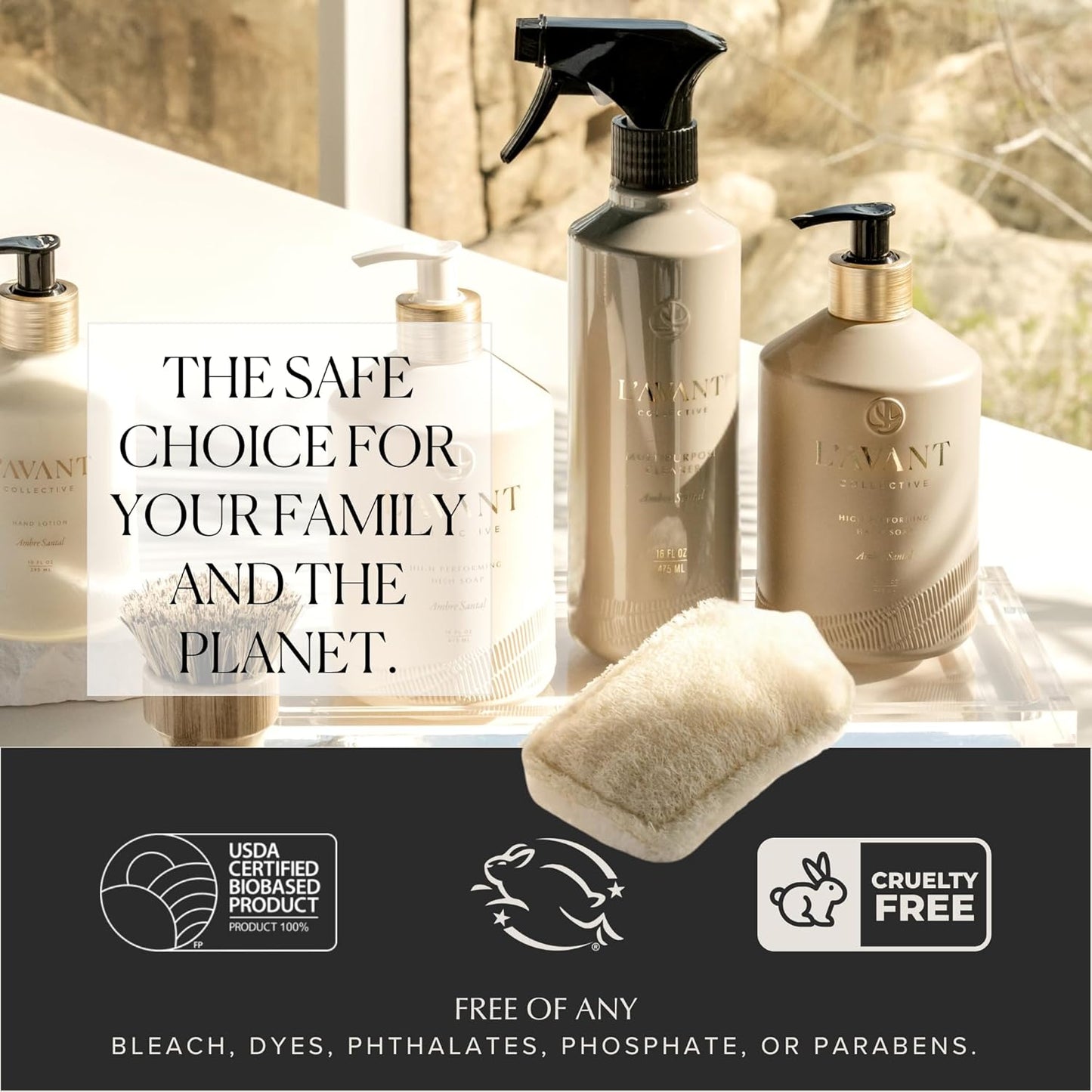 L'AVANT Collective Multipurpose Surface Cleaner | Provides a Powerful Clean to Remove Grease & Grime | Fresh Linen Scent (16 Fl oz)