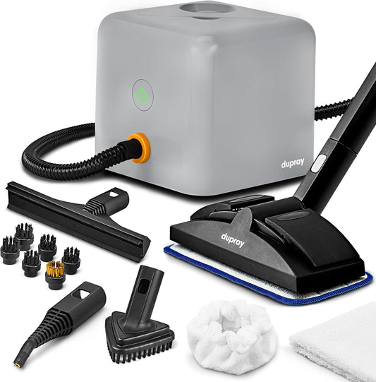 Dupray Neat Plus Steam Cleaner, Multipurpose Steamer for Floors, Grout & Upholstery, Chemical-Free Cleaning, Fast Heat-Up, 40-Piece Accessory Kit