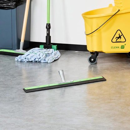 Restaurantware-SQUEEGEE ONLY: Clean Tek Professional 29.92 Inch Floor Squeegee, 1 Broom With Double Rubber Blade - Handle Sold Separately, Heavy-Duty, Steel Wiper For Concrete Floor