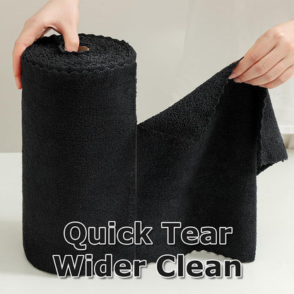 80 Pack Microfiber Cleaning Cloth Roll Reusable Paper Towels 12"x12" Tear Away Cloth, Microfiber Towels for Cars, Wash Cloths, Lint Free Dark Grey Rags for House, Kitchen,Window,Cleaning Supplies