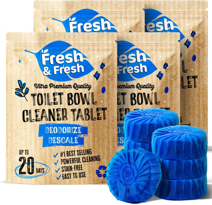 Disposable Toilet Bowl Cleaners(20 Tablets) Odor Eliminator, Fresh Scent, Multipurpose Residential and commercial Toilet Cleaners 2-3 week Lasting Toilet Bowl Cleaner