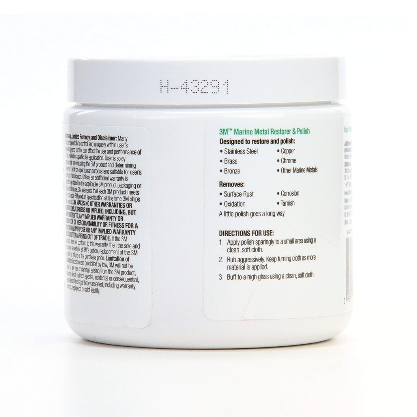3M Metal Restorer and Polish, 09019, 18 oz Paste