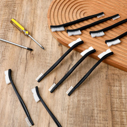 9Pcs Double-Ended Cleaning Brushes Set Nylon All Purpose Clean Brush Small Detailing Crevice Brush Mini Stiff Bristles Brushes for Kitchen Sink Bathroom Gaps Corner Small Space