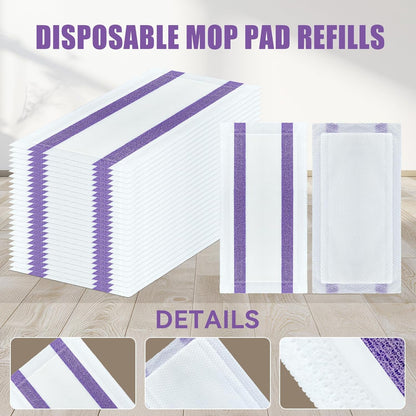 DOCXCDO 80 Pack Disposable Mop Pad Refills for Swiffer Wet Jet Spray Mop，Dry&Wet Mopping Pad Compatible with Swiffer Wet Jet and Any Model of Velcro Mop，Multi Surface WetJet Pad for Floor Cleaning