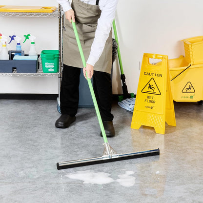 Restaurantware-SQUEEGEE ONLY: Clean Tek Professional 29.92 Inch Floor Squeegee, 1 Broom With Double Rubber Blade - Handle Sold Separately, Heavy-Duty, Steel Wiper For Concrete Floor