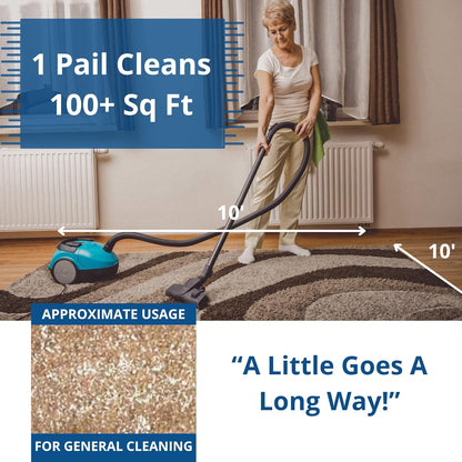 SaniClean Dry Carpet & Rug Cleaning Powder – Deep Cleans, Spill Cleanup, Spot & Stain Remover, Pet Mess | Brush In, Vacuum Out | For Large Areas Or Spot Treatment | No Harsh Chemicals