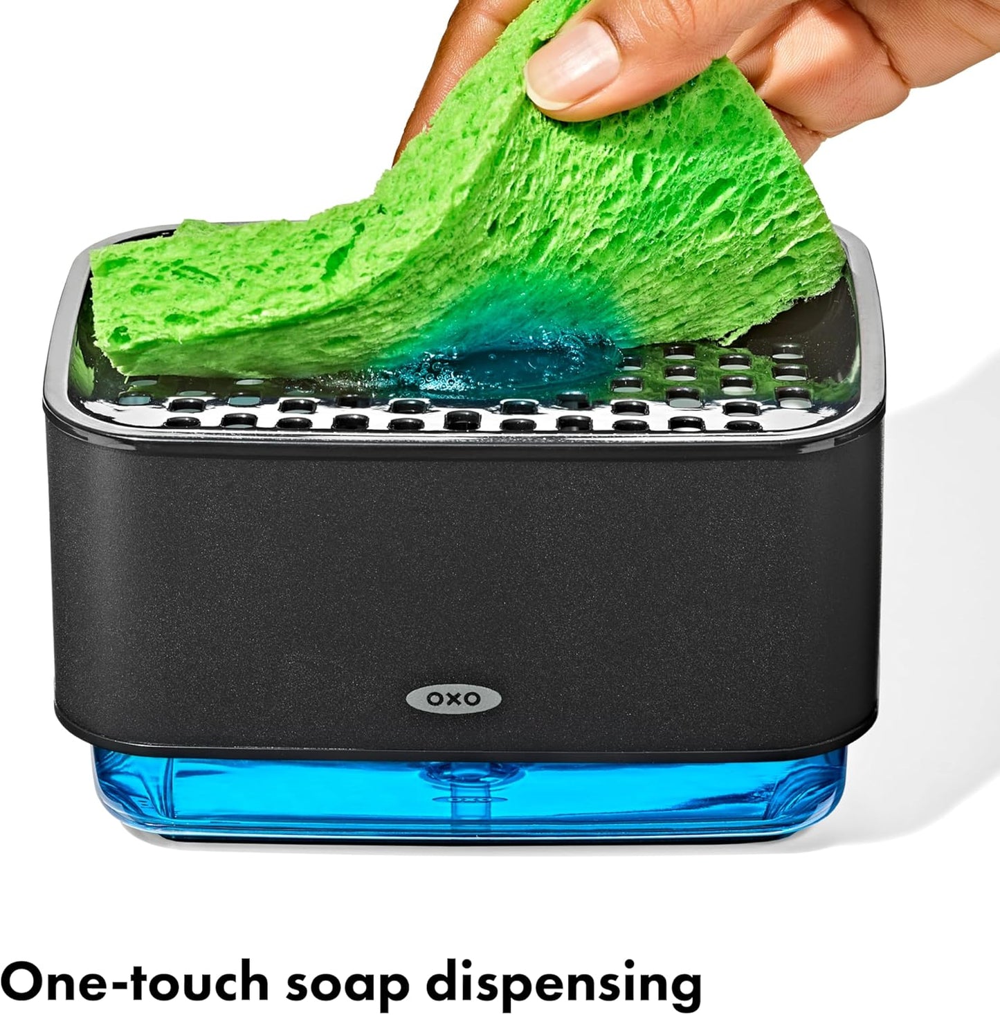 OXO Good Grips Stainless Steel Soap Dispensing Sponge Holder - Clear, One Size
