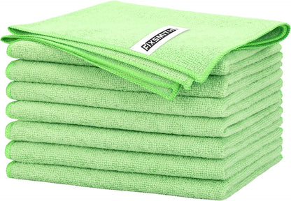 FIXSMITH Microfiber Cleaning Cloth - Pack of 8, Size: 12 x 16 in, Multi-Functional Cleaning Towels, Highly Absorbent Cleaning Rags, Lint-Free, Streak-Free Cleaning Cloths for Car Kitchen Home