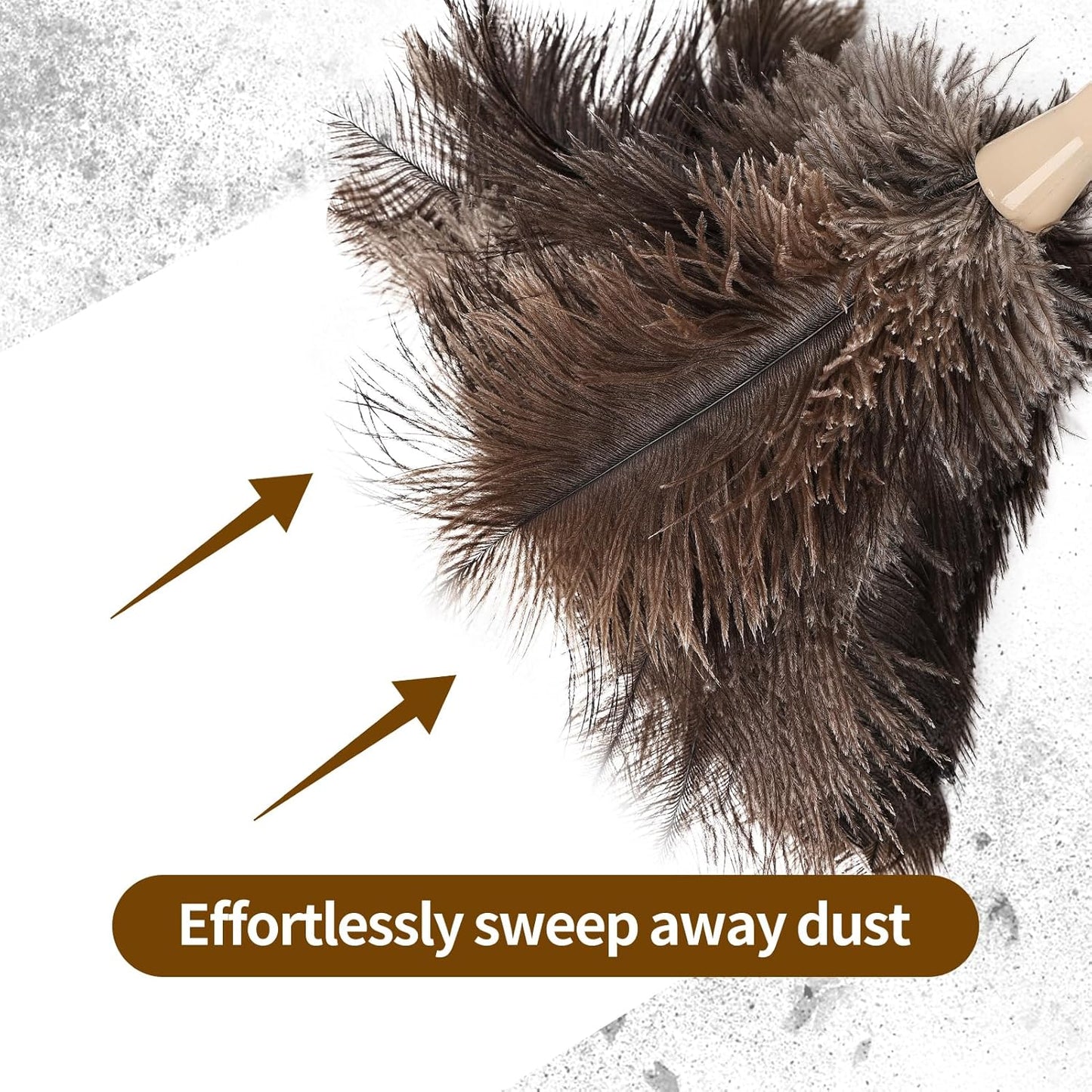 Extendable Cleaning Duster 94 Inch - Long Telescoping Ostrich Feather Dusters with Stainless Steel Extension Pole for High Ceiling Fan, High Ceilings,Roof Dusting