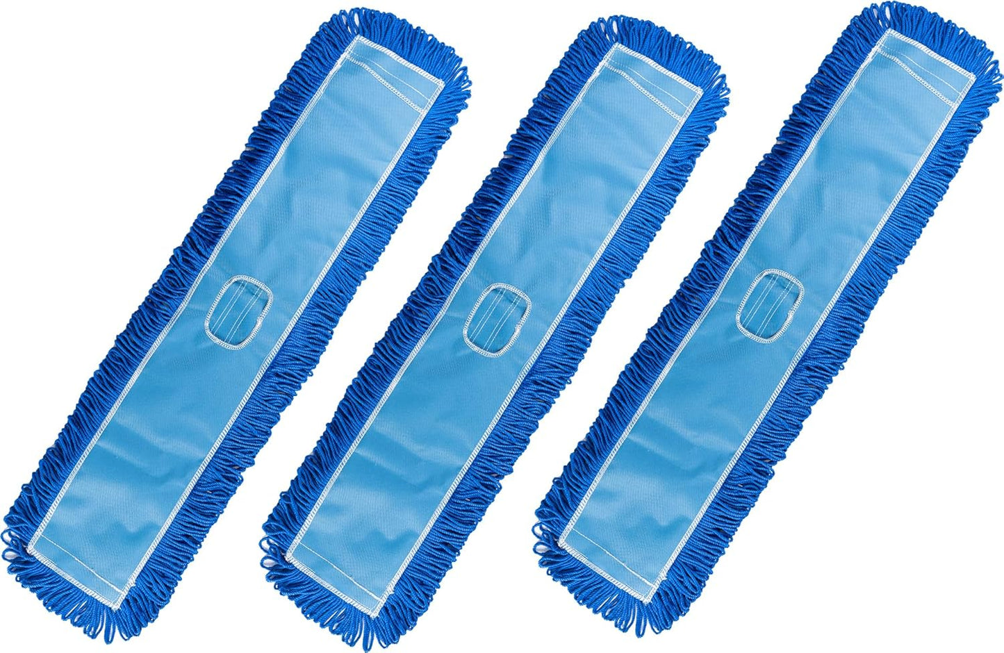 Matthew Cleaning 24'' Industrial Strength Cotton Dust Mop Refill Washable Replacement Heads for Residential & Commercial Use Fit Standard Dust Mop Frames, Hardwood, Laminate, Concrete Floors 3 Pack