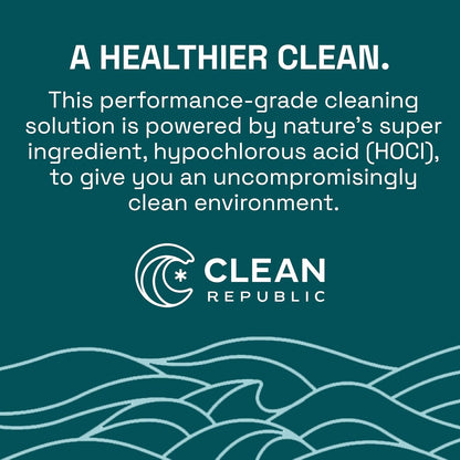 Clean Republic Multi-Purpose Disinfectant, Hypochlorous Acid Cleaning Spray, 32 Fluid Ounce Bottle, 2-Pack
