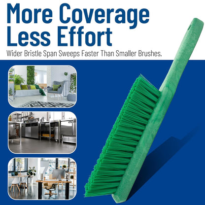 SPARTA Handheld Soft Counter Brush 8 Inch Bristle Span, Multi-Use Dust Brush with 5 Inch Handle for Tables, Countertops, and Delicate Surfaces, Polyester, Orange
