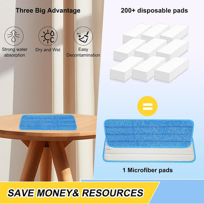 Set of 3 Microfiber Spray Mop Replacement Heads for Wet/Dry Mops Reusable Replacement Refills Fits for Bona Floor Care System (red)