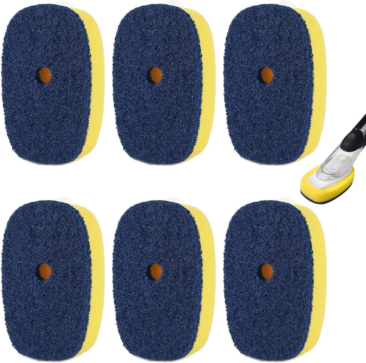Sponge Brush Refills for OXO Soap Dispensing Dish Brush - 4 Pack Dish Cleaning Soap Dispensing Head Replacement for Scrubber