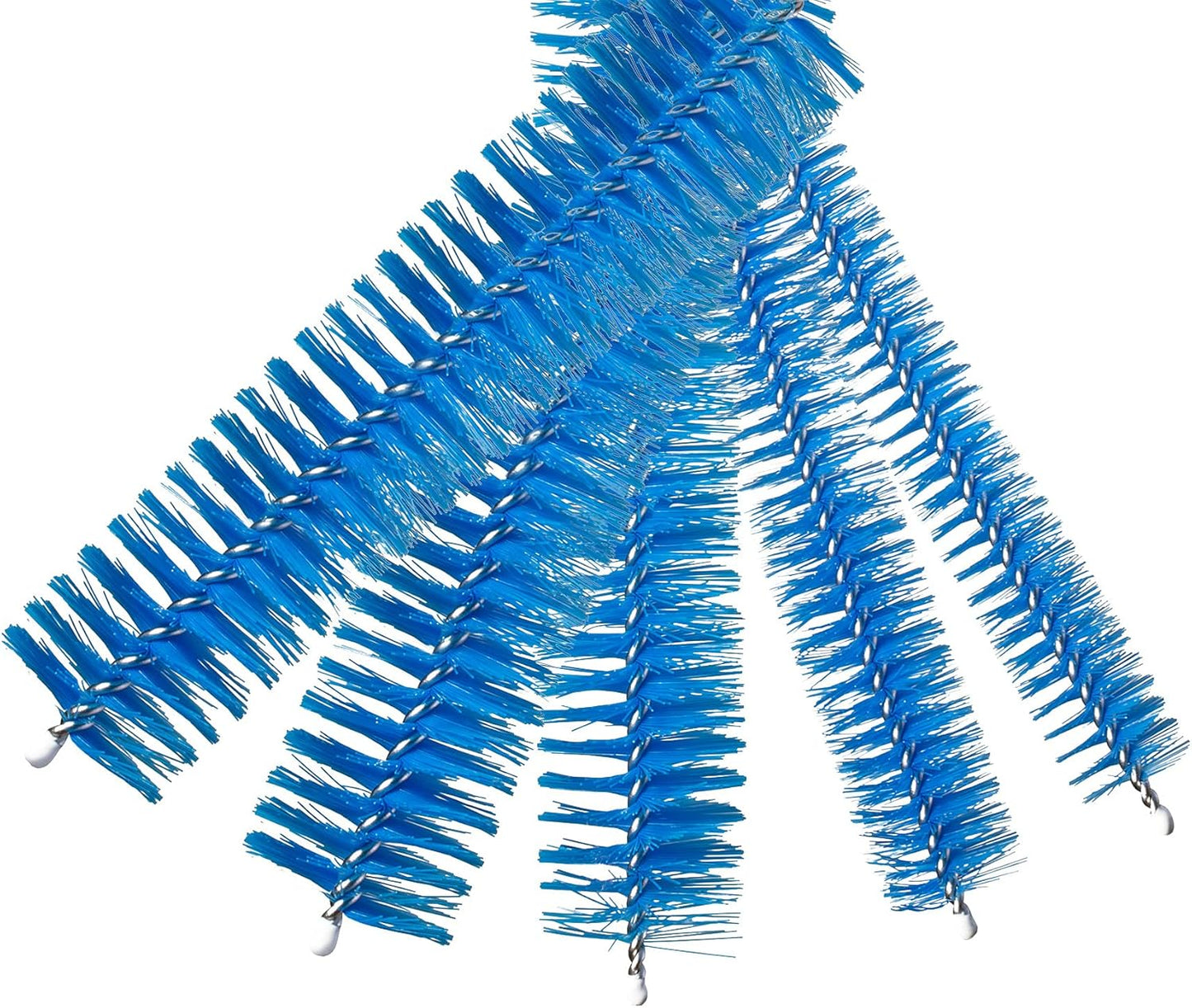 10" Tube Cleaning Brush Set, 5 Pack Large, Extra Long Nylon Straw Brushes with Flexible Handles for Bottles, Cleaning Straws, Pipe Cleaners, Keyboard, Glass, Guns, Detailing and Deep Cleaning, Black