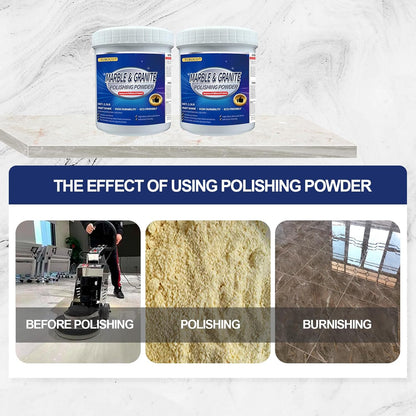 Professional Marble Polishing Powder 2.2LB – Stone Surface Cleaner, Scratch Reducer & Shine Restorer – for Marble, Granite & Quartz Countertops, Floors & Bathrooms