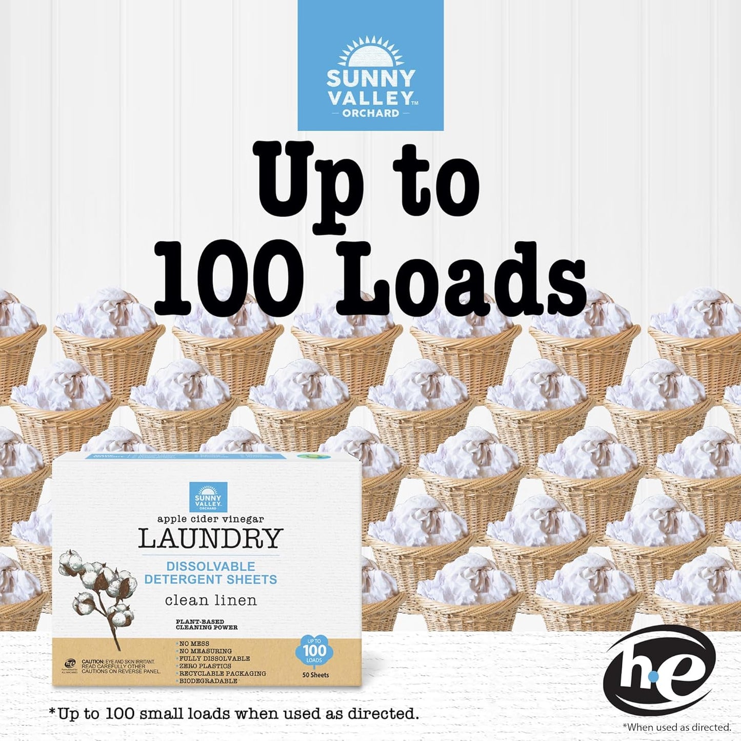 Biodegradable Laundry Detergent Sheets – Clean Linen (2 Pack)