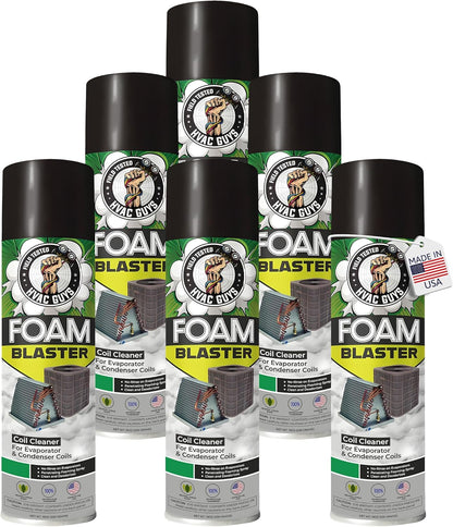 Leak Saver Foam Blaster AC Coil Cleaner for AC Unit 3-Pack | No Rinse Formula for Evaporators & Condensers | Neutral Citrus Scent