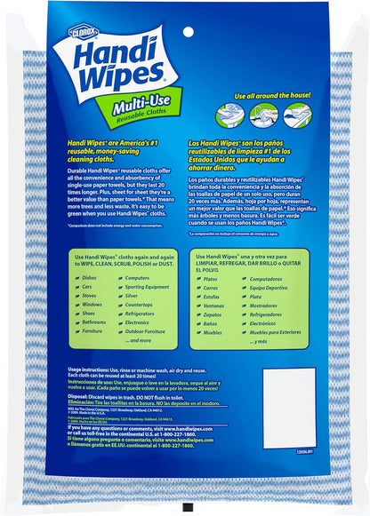 Clorox Handi Wipes Multi Use Reusable Cloths, 6 Count (Package May Vary)