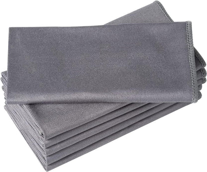 Puomue 6 Pack Microfiber Glass Cleaning Cloth, 16 Inch X 16 Inch, Lint Free Quickly Clean Window, Glasses, Windshields, Mirrors, and Stainless Steel, Blue