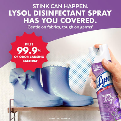 Lysol Disinfectant Spray, Sanitizing And Antibacterial Spray, For Disinfecting And Deodorizing, Early Morning Breeze, 19 Fl Oz (Pack Of 2), Packaging May Vary