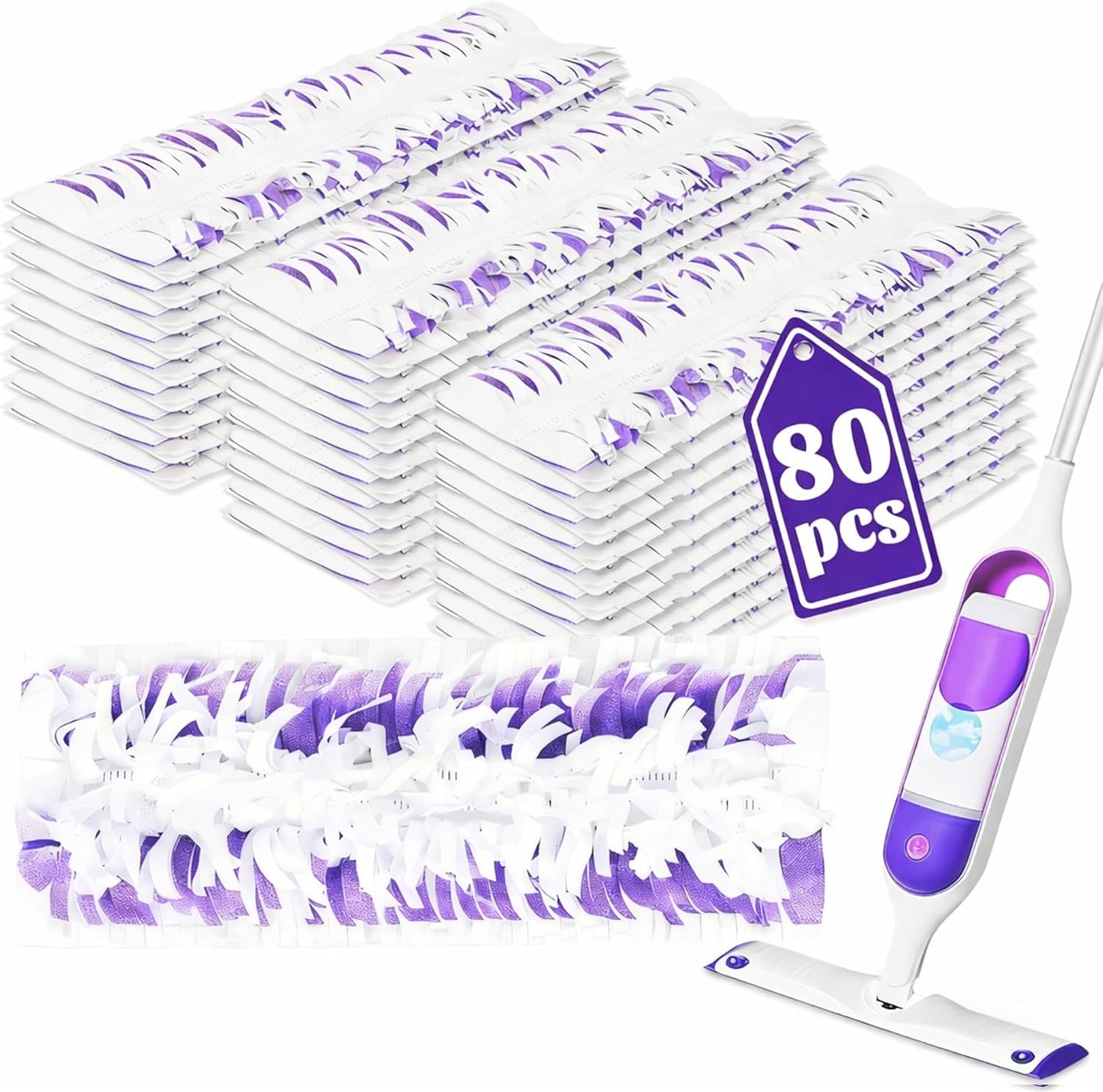 20 Pack Disposable Mop Pads Compatible with Swiffer Power Mop Pads Replacement for Swiffer Power Mop Refills, Multi-Surface Mopping Pad Refills, Wet Pads Refill for Floor Cleaning