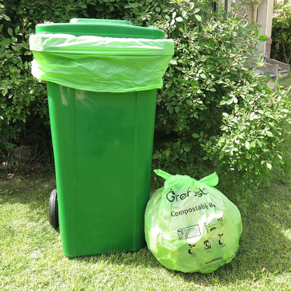 GreFusion Compostable Bags 1.2 Gallon,125 Count, Fits 0.75,1,1.2,1.3,1.6,1.8 Gallon Countertop Bin, Small compost bags, Certified by BPI, ASTM D6400 and OK Compost
