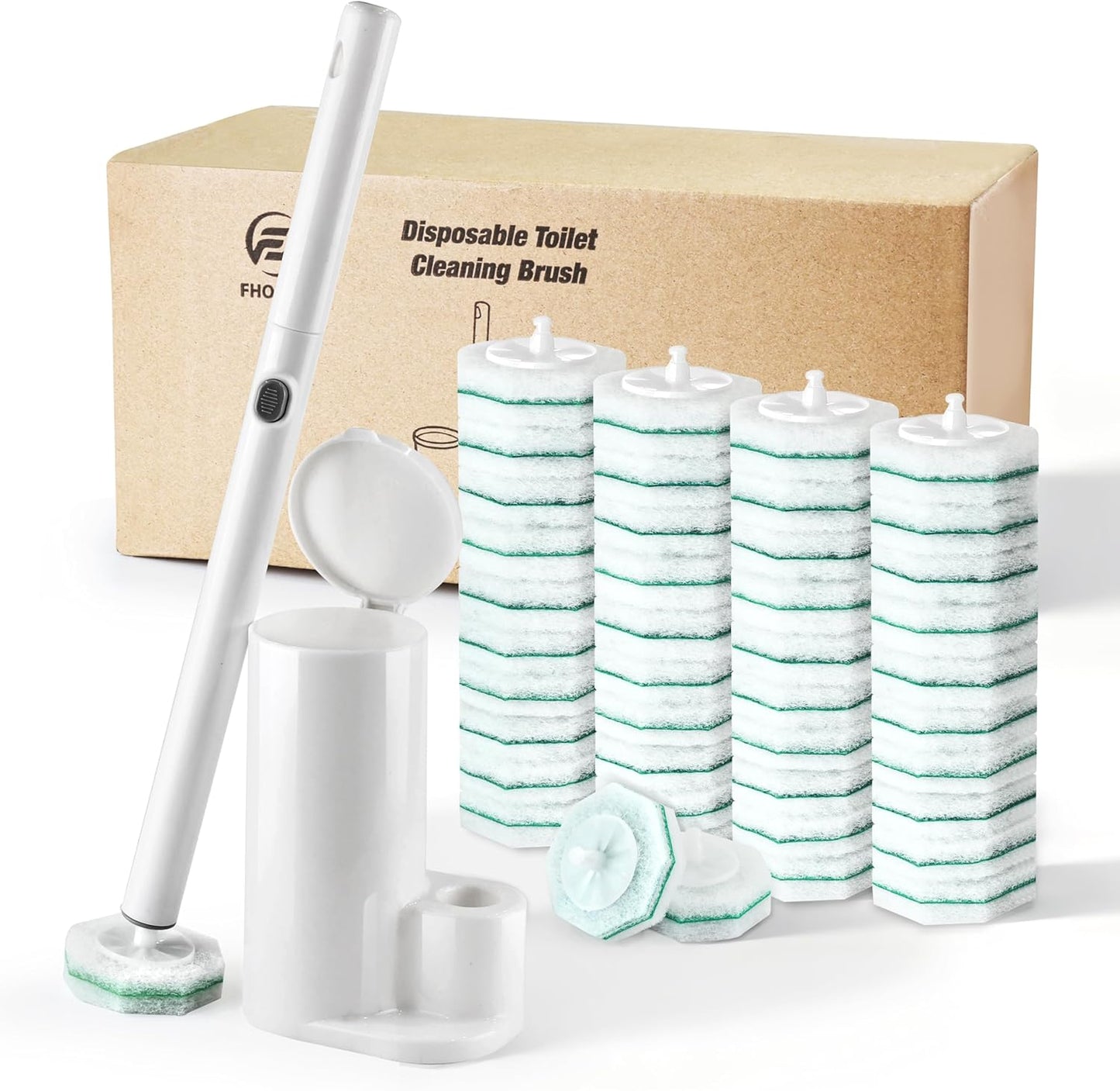 80 Toilet Wand Refills for Clorox Toilet Wand, Disposable Toilet Brush Head with Rich Foaming, Extra Thick Triple-layer Refills, Strong Cleaning & Scrubbing Power, Won't Fall Off or Fall Apart