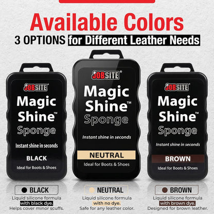 JobSite Instant Express Leather Boot & Shoe Shine Sponge - Neutral