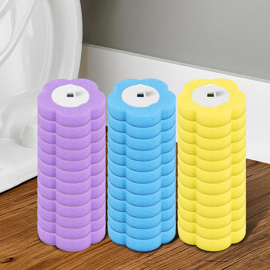 36 Toilet Brush Refills Replacement Heads for Wall Mounted Toilet Cleaning Kit Extended Handle 360 Deep Cleaning Bathroom