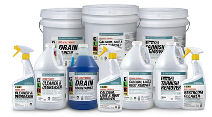 CLR PRO Calcium, Lime & Rust Remover - Quickly Removes Calcium and Lime Deposits, Stubborn Rust Stains, and Household Hard Water Deposits (32 Ounce Spray (Pack of 6))