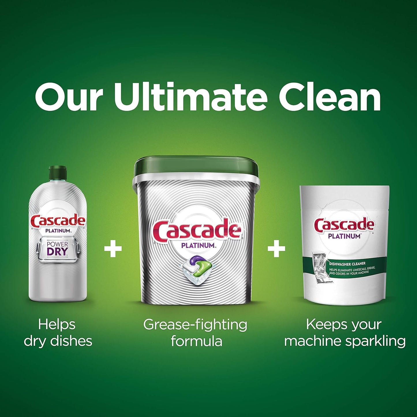Cascade Platinum Dishwasher Pods, ActionPacs + Oxi, Dishwasher Detergent, Fresh Scent, 44 Count