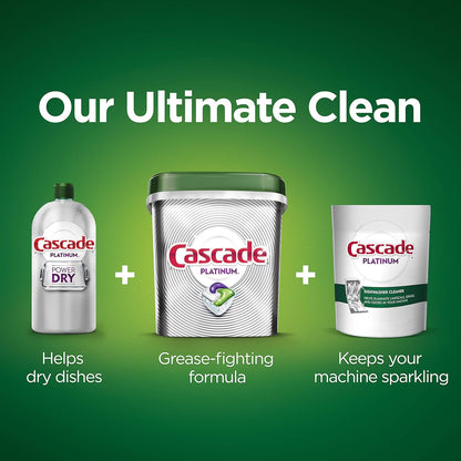 Cascade Platinum Dishwasher Pods, ActionPacs + Oxi, Dishwasher Detergent, Fresh Scent, 44 Count