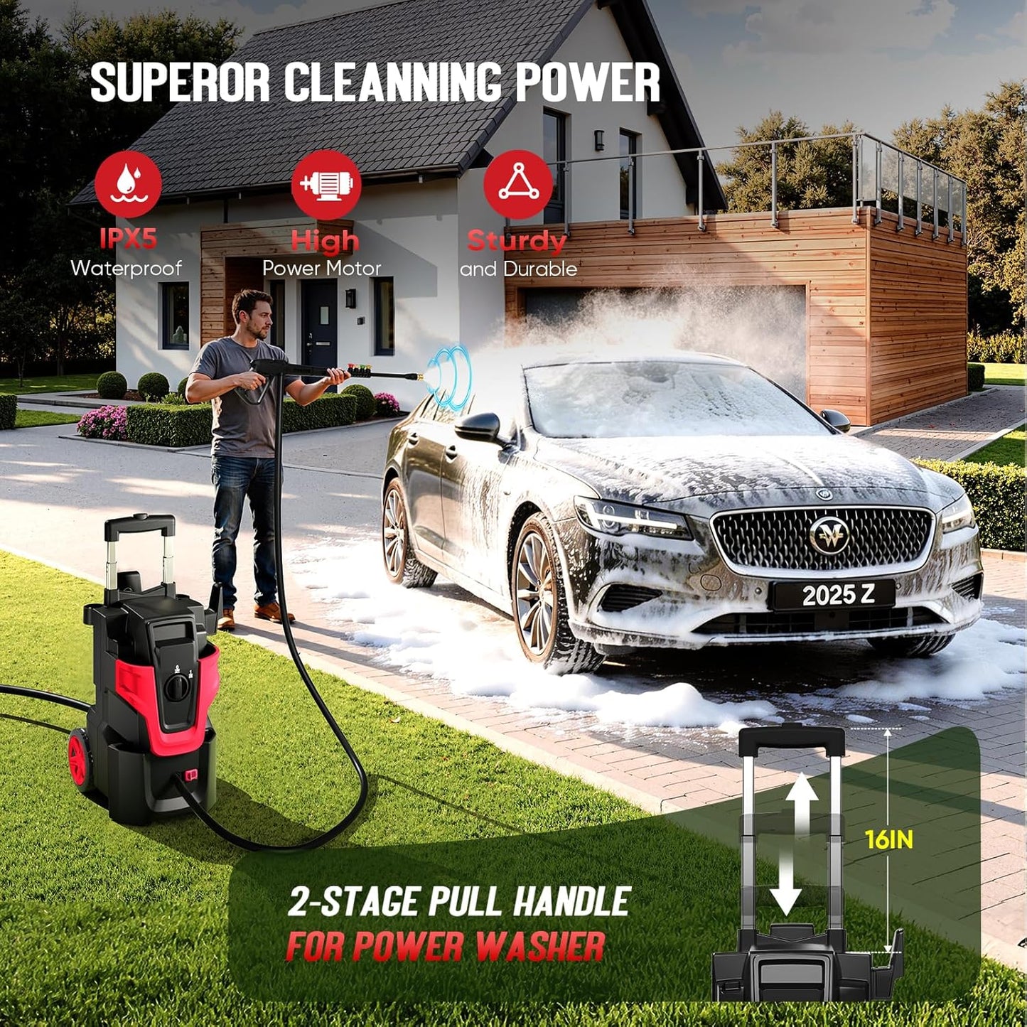 Pre*ssure Cleaner Po*wer Cleaner,Red
