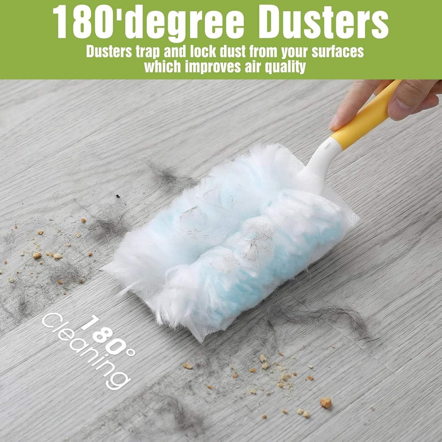 Hecila Duster Refill One-Sided Disposable Duster Refills for Cleaning Heavy Duty Dusters Refills Unscented Replacement Pads Multi Surface Dusters Kit for Cleaning Home Bedrooms Ceiling Fan