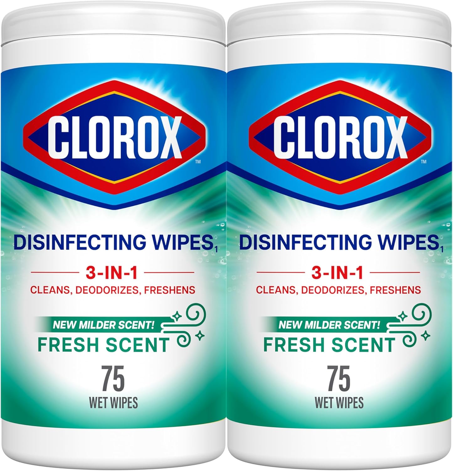 Clorox Fresh Scent Bleach Free Disinfecting Cleaning Wipes, 75 Count