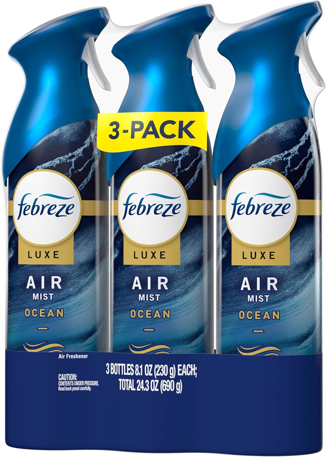 Febreze Air Mist, Air Freshener Spray, Odor Fighting Room Spray, Deodorizer for Home Bathroom Kitchen Office Apartment Dorm Room Classroom, Downy Calm Lavender & Vanilla Bean Scent, 8.1oz (Pack of 3)