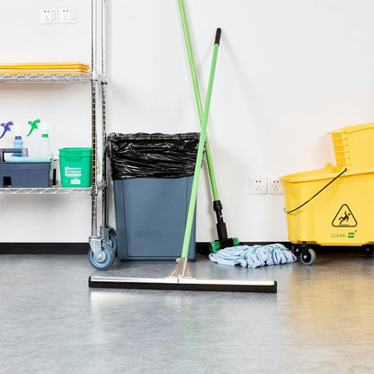 Restaurantware-SQUEEGEE ONLY: Clean Tek Professional 29.92 Inch Floor Squeegee, 1 Broom With Double Rubber Blade - Handle Sold Separately, Heavy-Duty, Steel Wiper For Concrete Floor