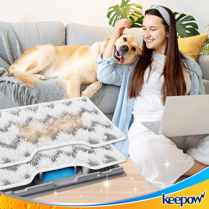 KEEPOW Reusable Mop Replacement Pads Compatible with Shark Vac Mop VM252 VM200 VC205 VM250 VM180 VM401 QM250 VM190, Washable Vacuum Mop Pad Refills, Upgraded Design of Dirt Chamber (1+3+6 Pads)